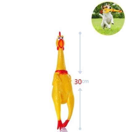 Brinquedo frango com gravata de som de borracha para animais de estimação - Linear