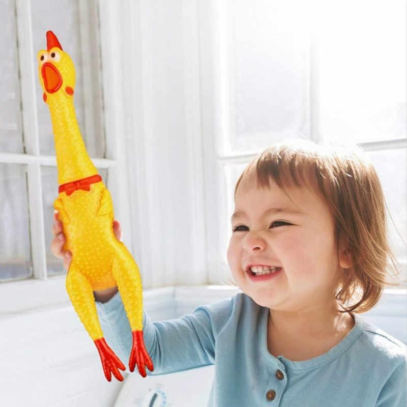 Brinquedo frango com gravata de som de borracha para animais de estimação - Linear